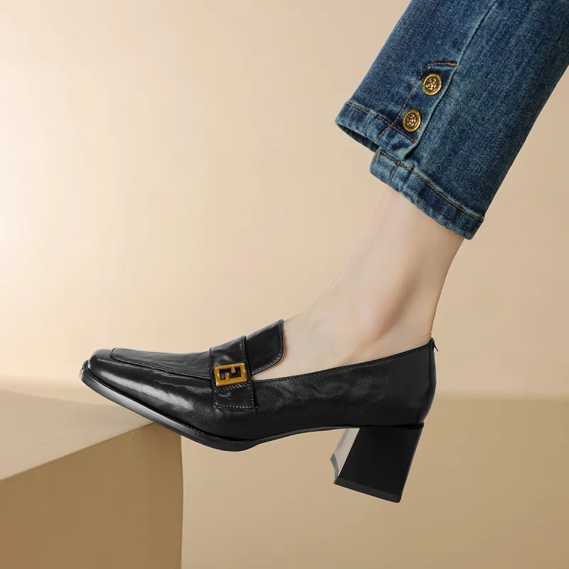 F·LOVES·f Loafers 5cm Women's Black-3