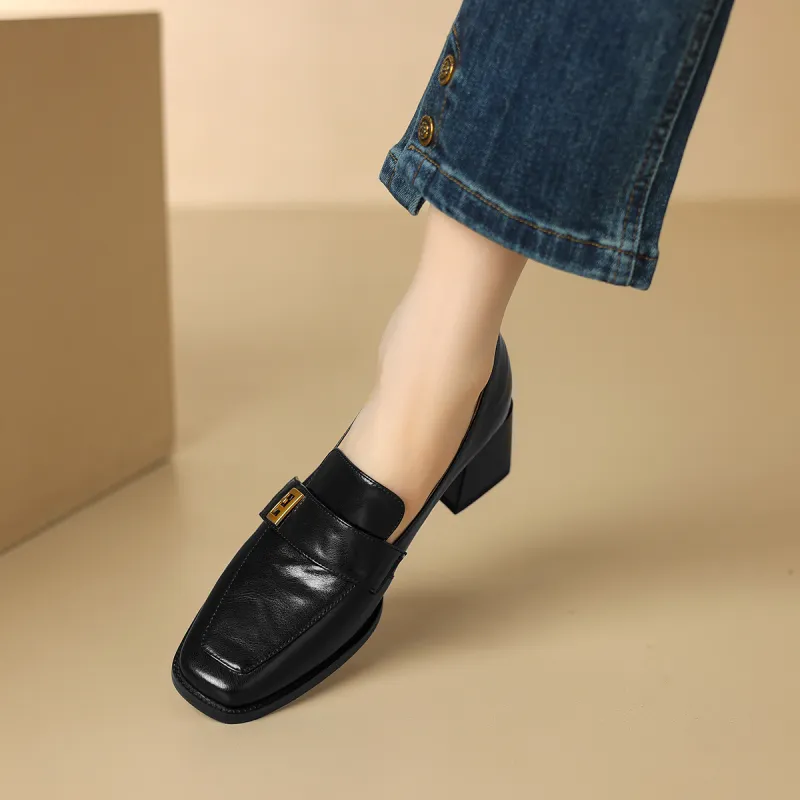 F·LOVES·f Loafers 5cm Women's Black-4