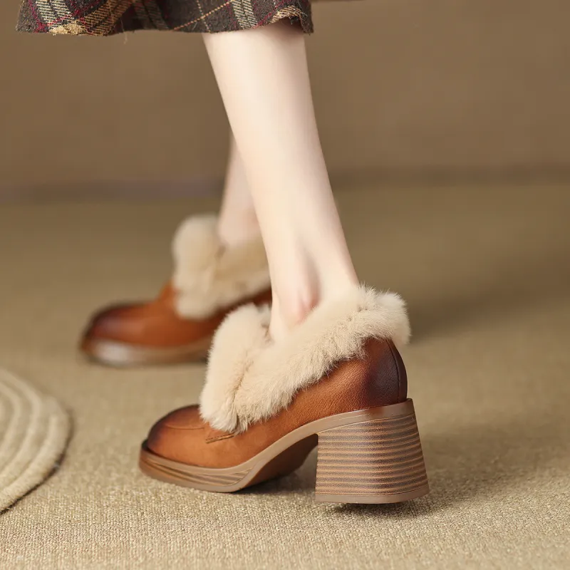 F·LOVES·f Loafers 5cm Women's Brown-4