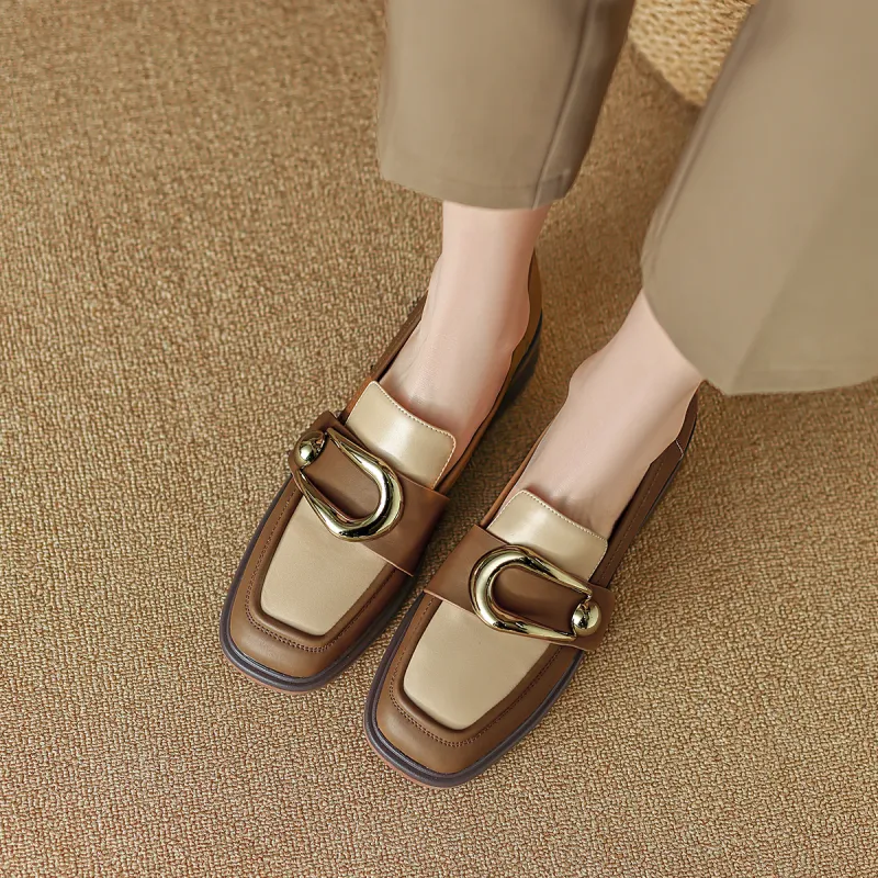 F·LOVES·f Loafers 3cm Women's Brown Apricot-4