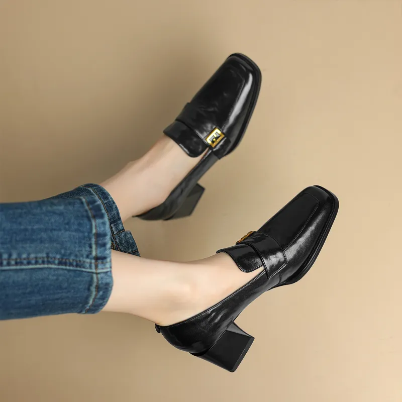 F·LOVES·f Loafers 5cm Women's Black-2