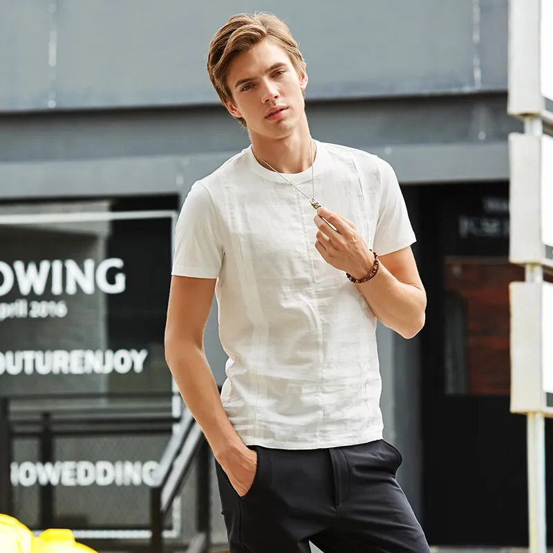 Mr.Bu T Shirts Men Moon White-3