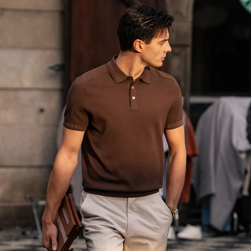 Mr.Bu Polo Shirt Men's Latte Coffee-3