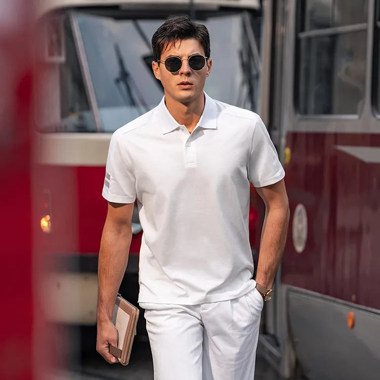 Mr.Bu Polo Shirt Men's Moon White-3