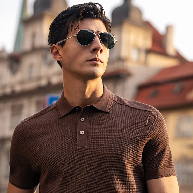 Mr.Bu Polo Shirt Men's Latte Coffee-5