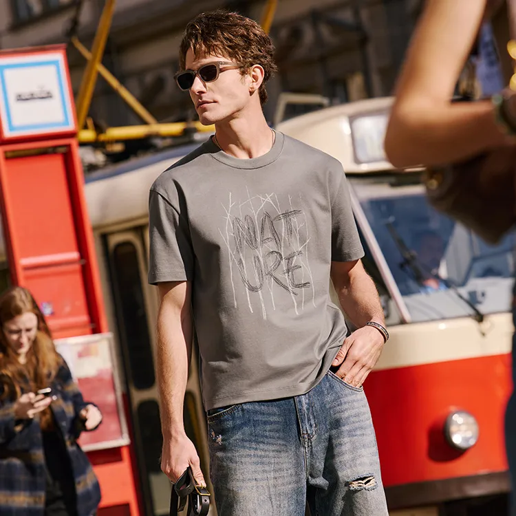 Mr.Bu T Shirt Men's Night Sky Gray-4