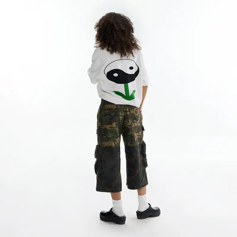 CONP Casual Pants Unisex Green Camouflage-4
