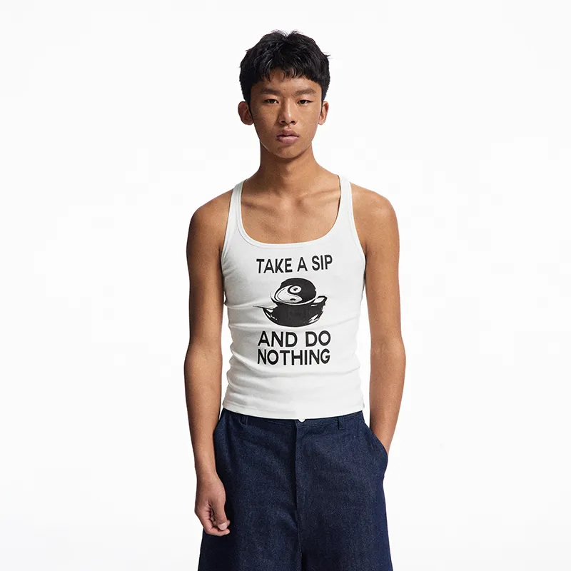 CONP Tank Tops Unisex White-5