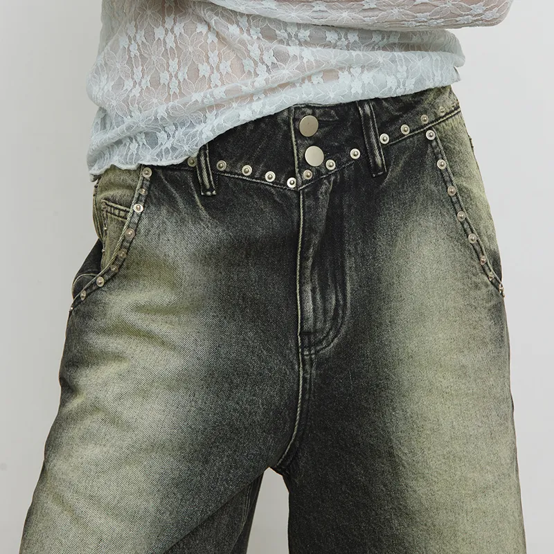 CONP Jeans Unisex Gray White-4