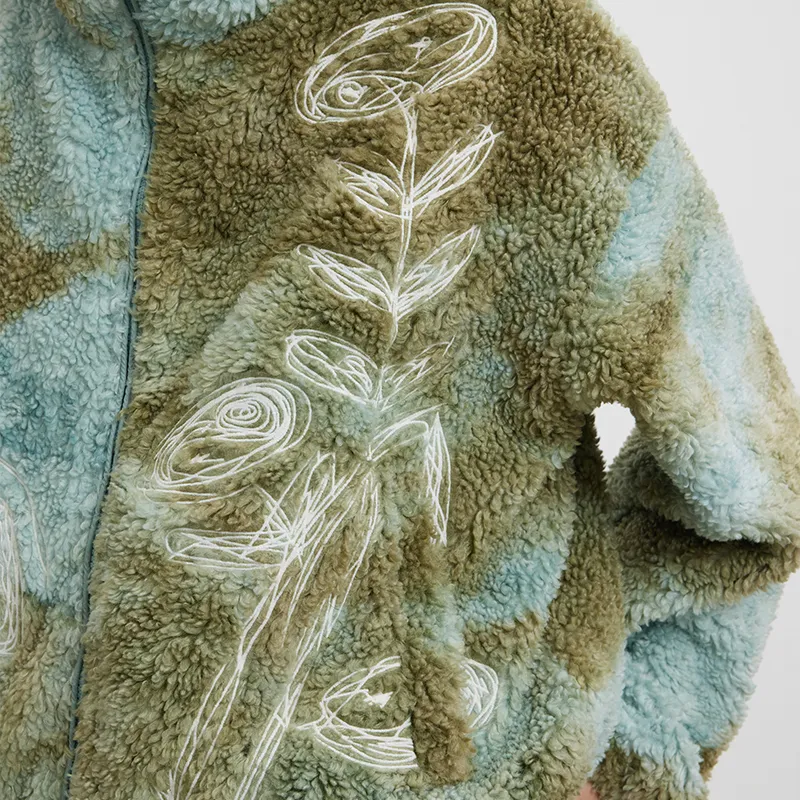 CONP Velvet feel Coat Unisex Ocean Blue-2