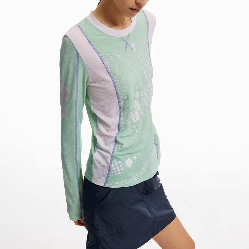 CONP T Shirts Unisex Green Purple Multicolor-2