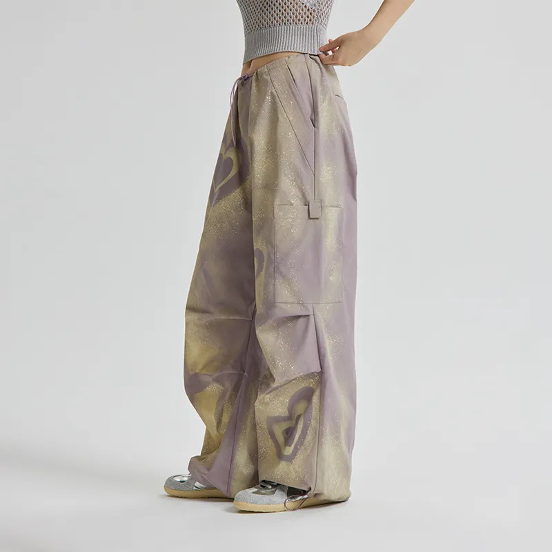 CONP Casual Pants Unisex Gray Purple-2