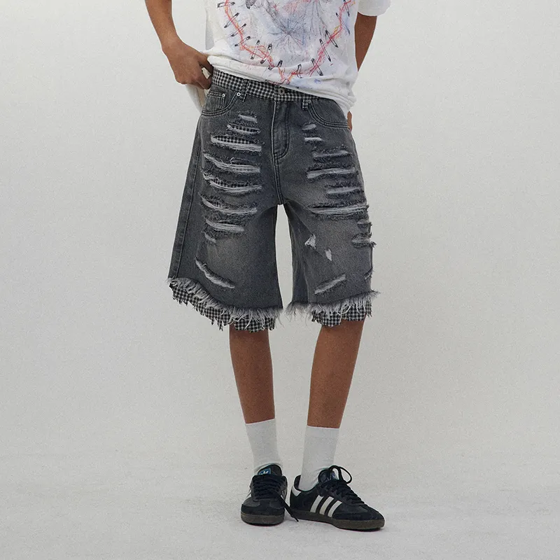 CONP Denim Shorts Unisex Gray-2