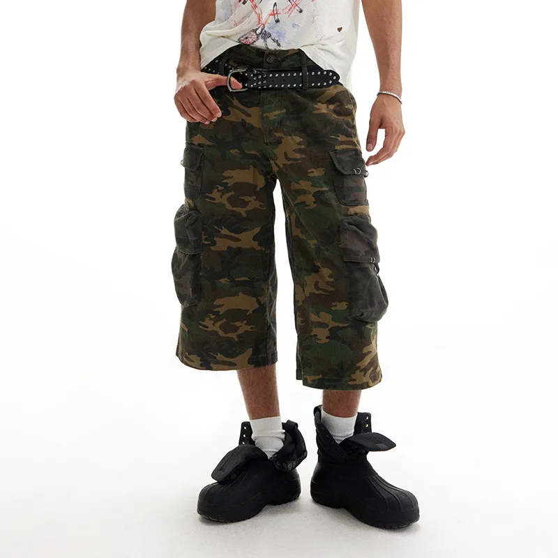 CONP Casual Pants Unisex Green Camouflage-2