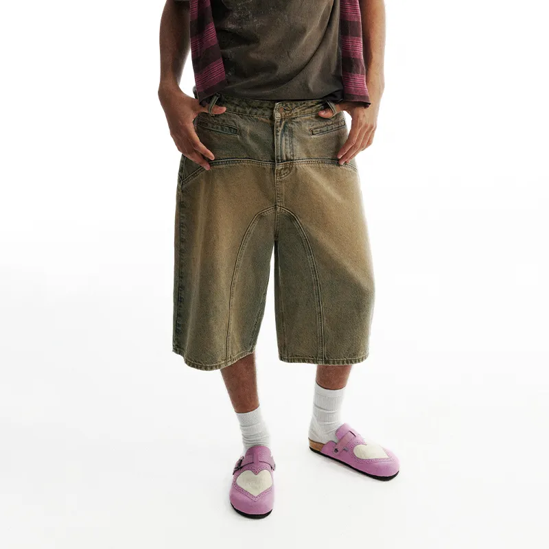 CONP Denim Shorts Unisex Khaki-2