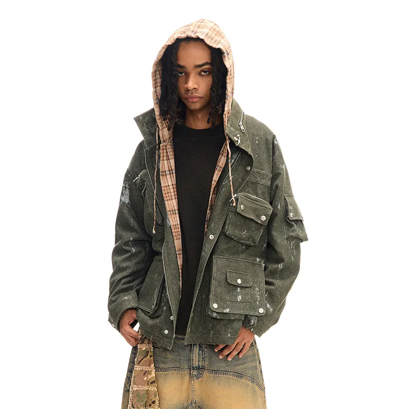 CONP Jackets Coats Unisex Army Green-3