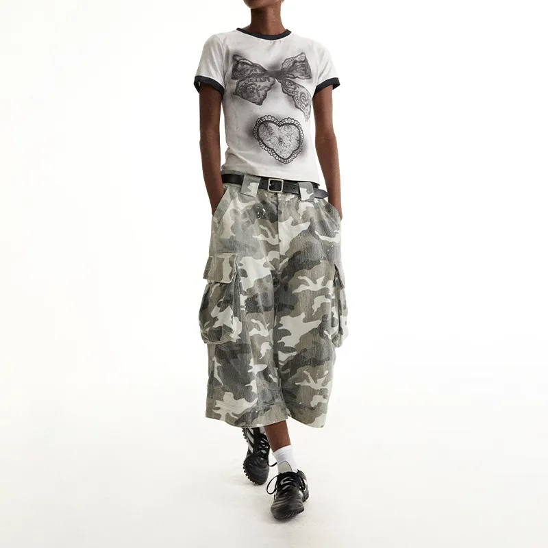 CONP Cargo Shorts Unisex Gray Camouflage-2