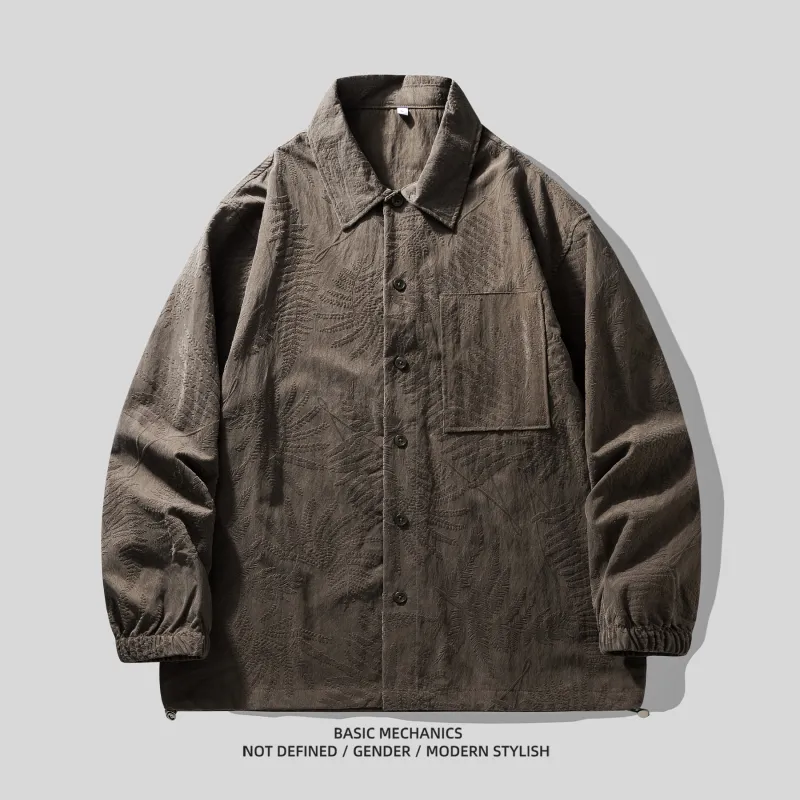 HZWH Spring Autumn American Long Sleeved Shirt Men's-1