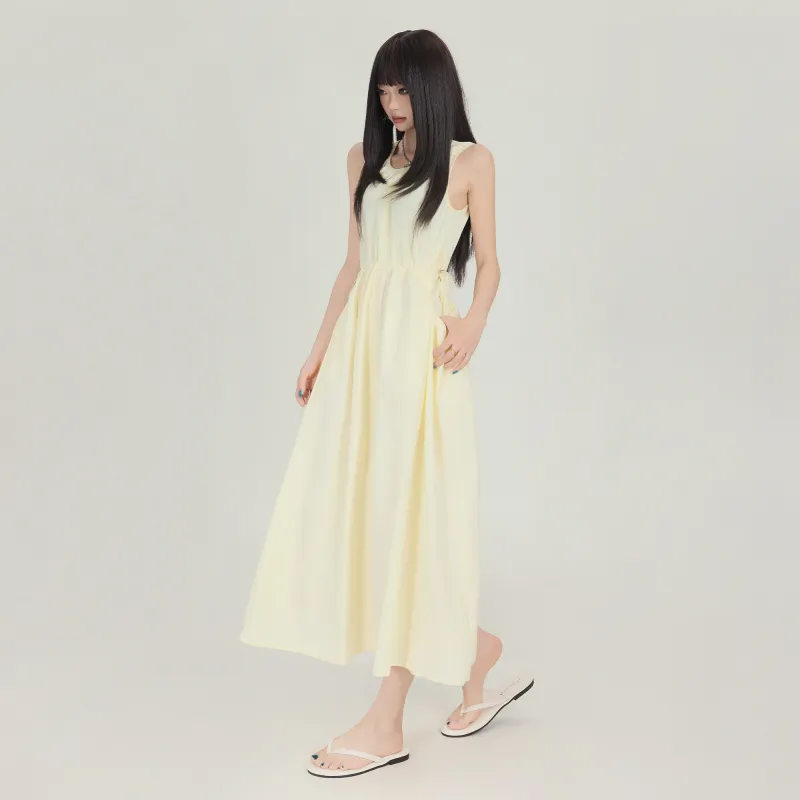 ZAZN Sleeveless Dresses Women's Yellow-3