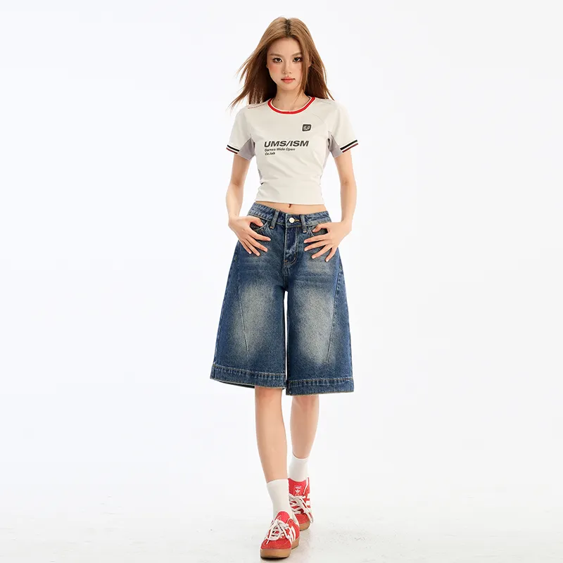 ZAZN Denim Shorts Women's Blue-3