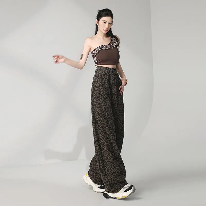 ZAZN Jeans Women's Leopard Print-3
