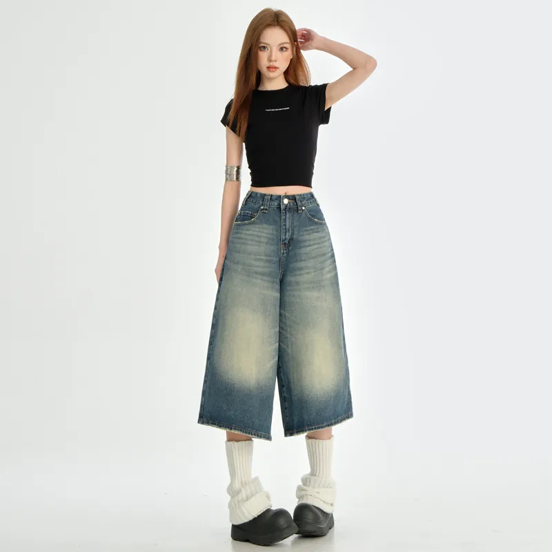 ZAZN Denim Shorts Women's Vintage Blue-3