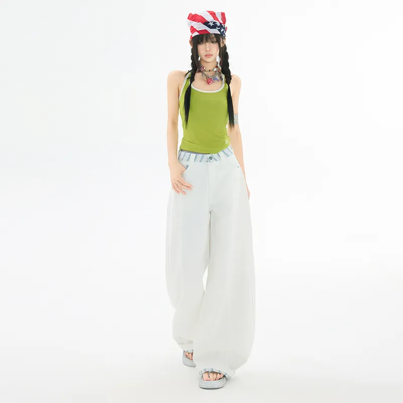 ZAZN Jeans Women's White-2