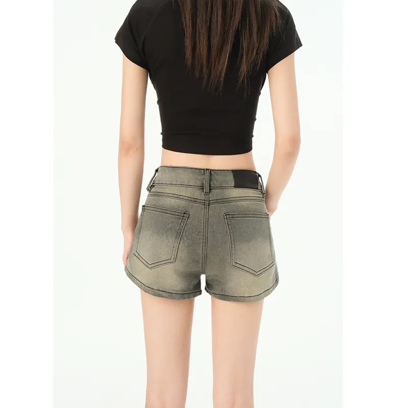 ZAZN Denim Shorts Women's Stone Gray-6