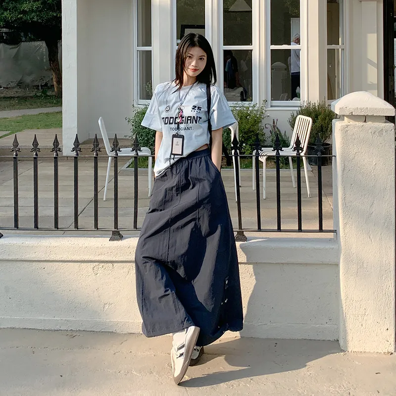 ZAZN Casual Long Skirts Women's-4