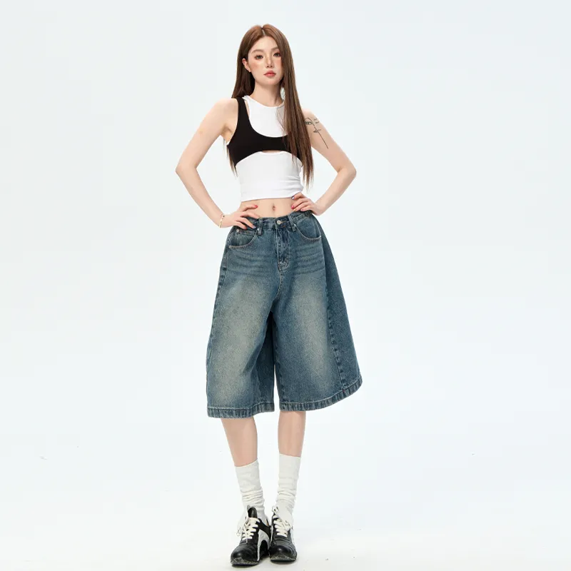 ZAZN Denim Shorts Women's Vintage Blue-3