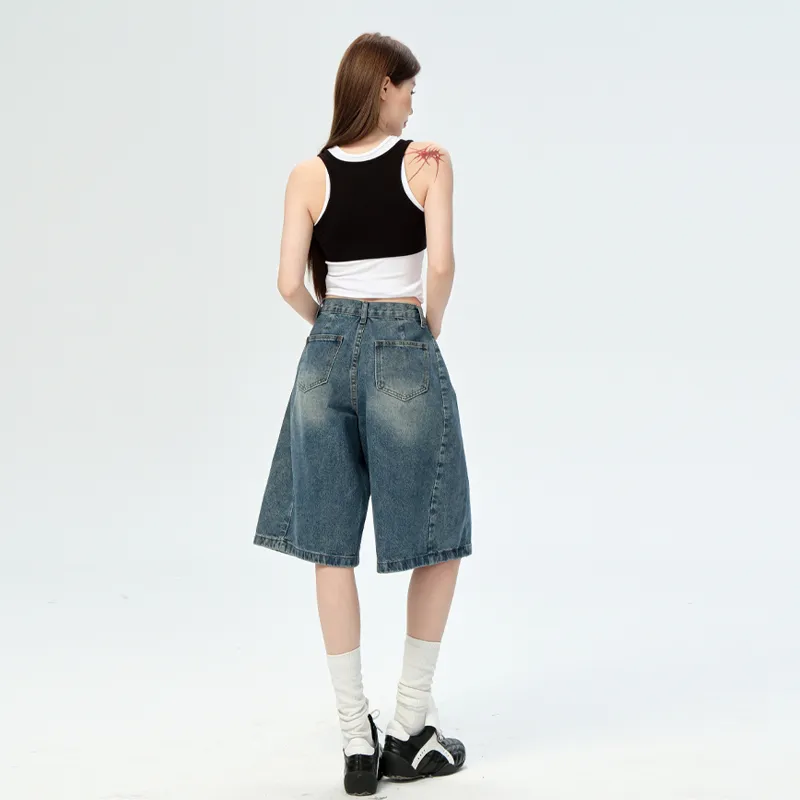ZAZN Denim Shorts Women's Vintage Blue-5
