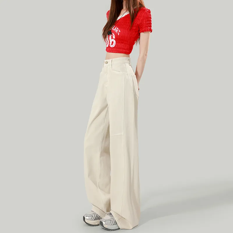 ZAZN Jeans Women's Apricot-3