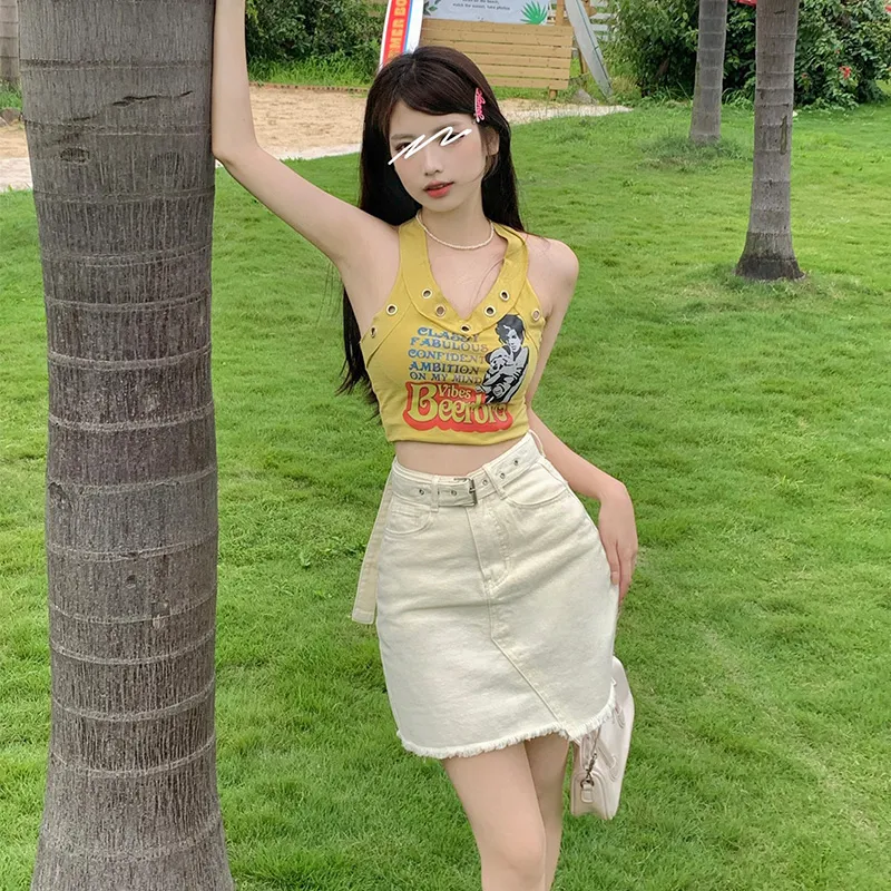ZAZN Denim Short Skirts Women's-0
