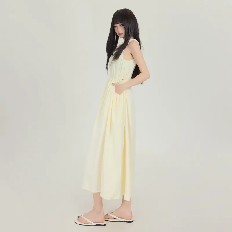 ZAZN Sleeveless Dresses Women's Yellow-2