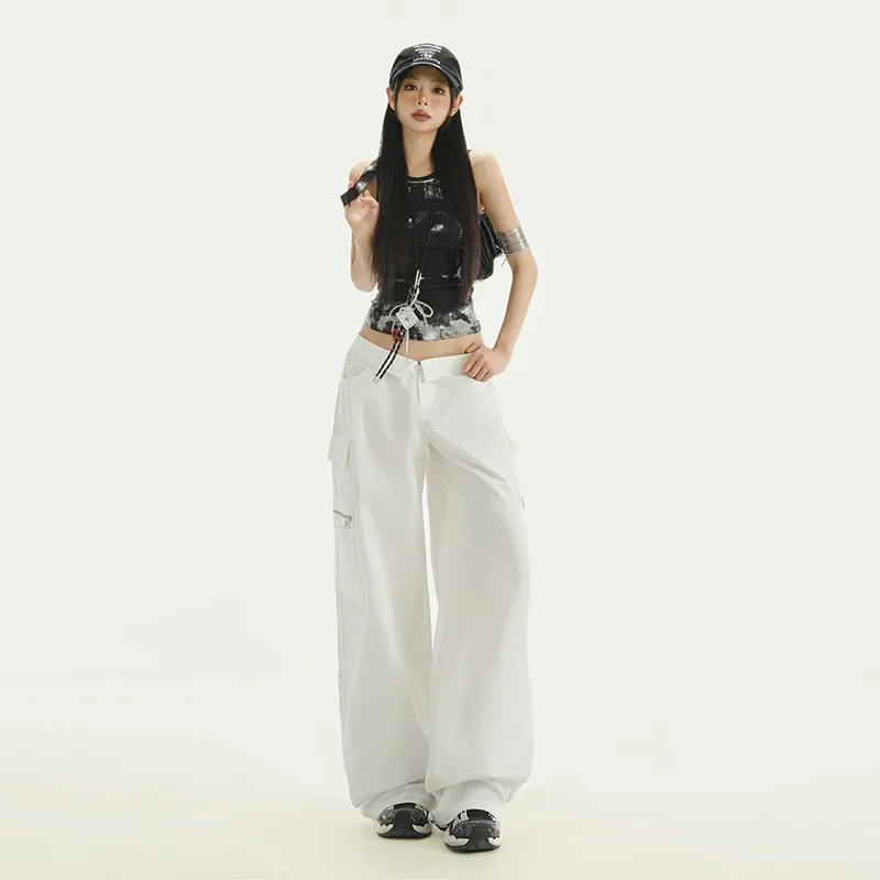 ZAZN Casual Pants Women's White-3
