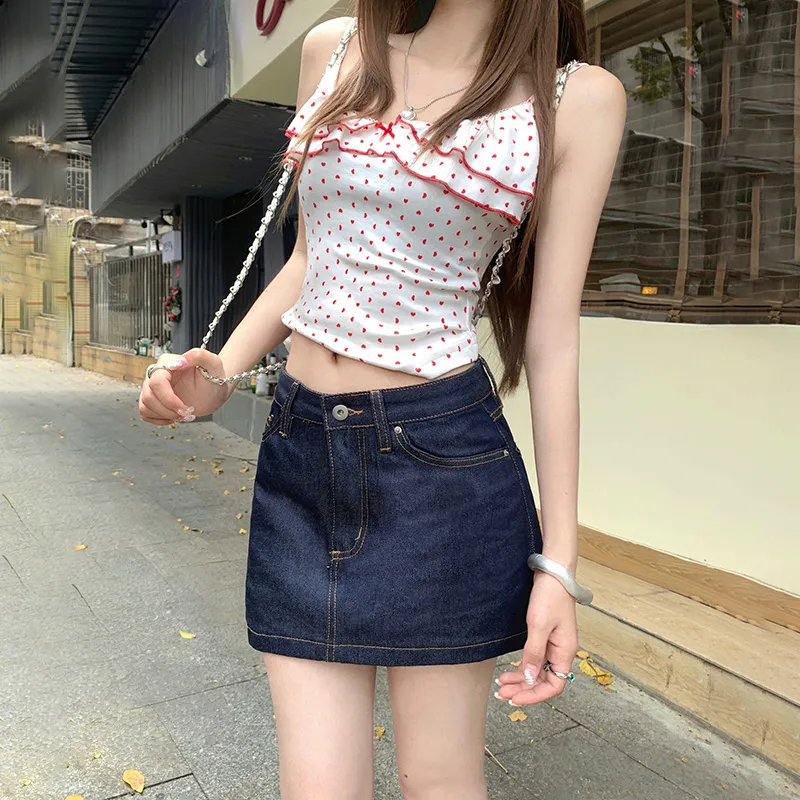 ZAZN Denim Short Skirts Women's-4