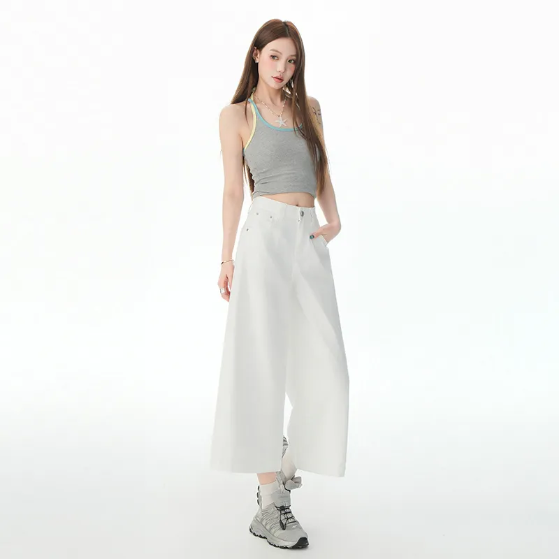 ZAZN Jeans Women's White-1