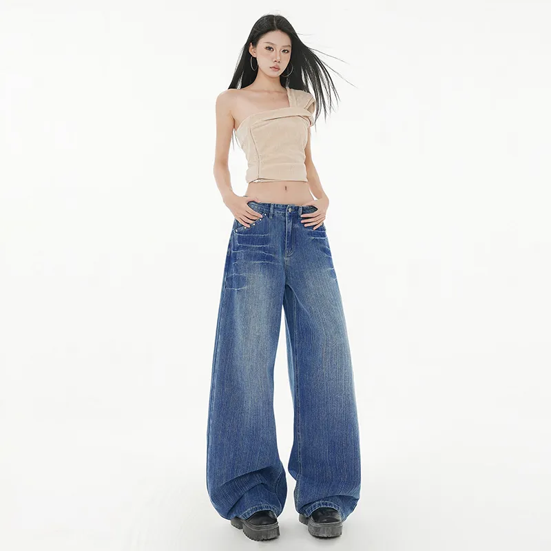 ZAZN Jeans Women's Bamboo Blue With Shopping Bag-2