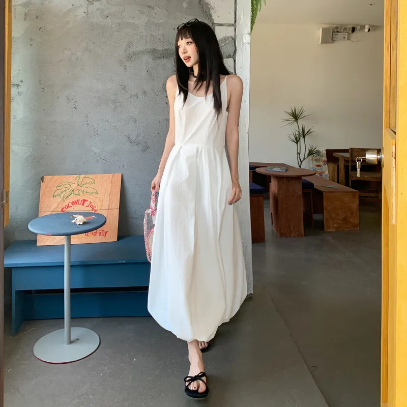 ZAZN Slip Dresses Women's White-5