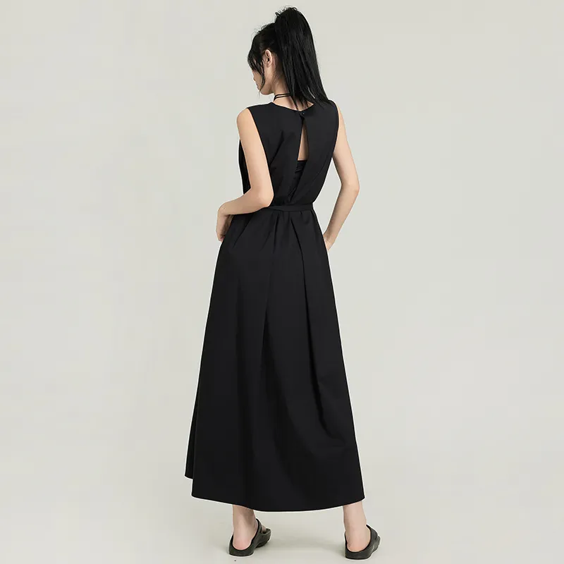 ZAZN Sleeveless Dresses Women's Black-4