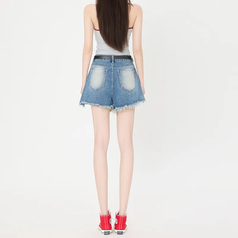 ZAZN Denim Shorts Women's Sky Blue-6