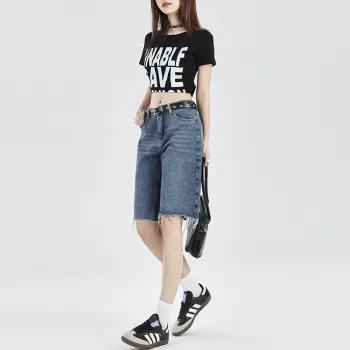 ZAZN Denim Shorts Women's Dark Blue