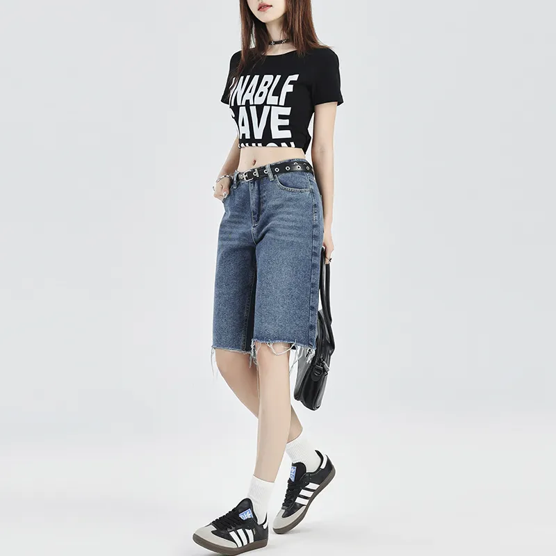 ZAZN Denim Shorts Women's Dark Blue-0