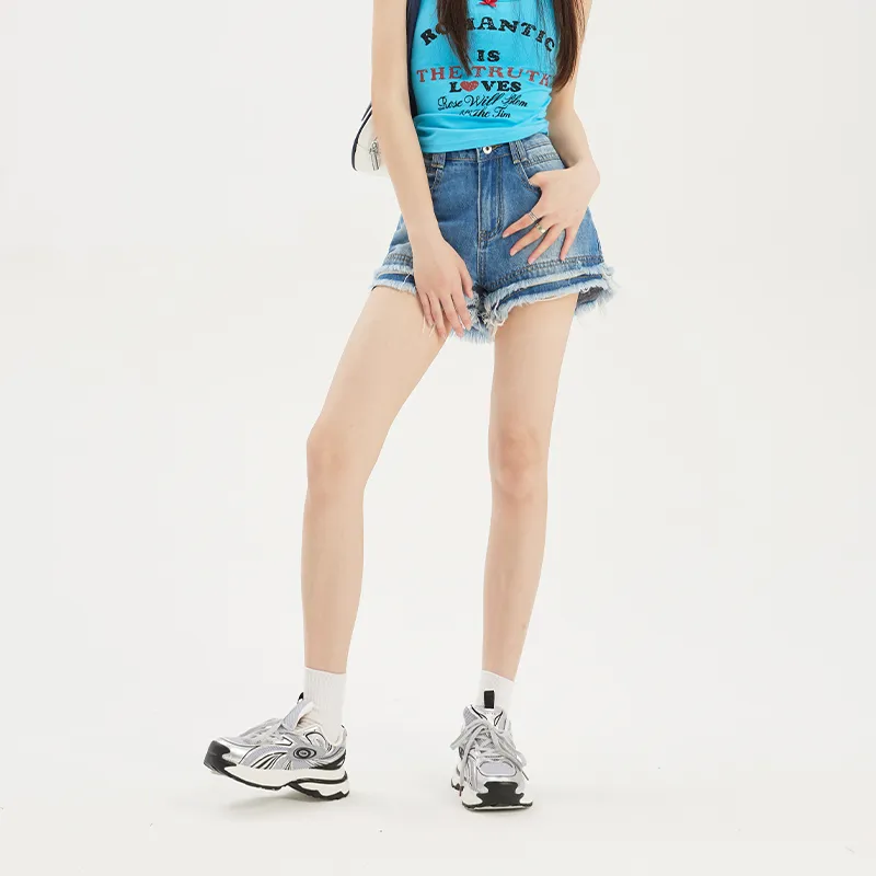 ZAZN Denim Shorts Women's Vintage Blue-2