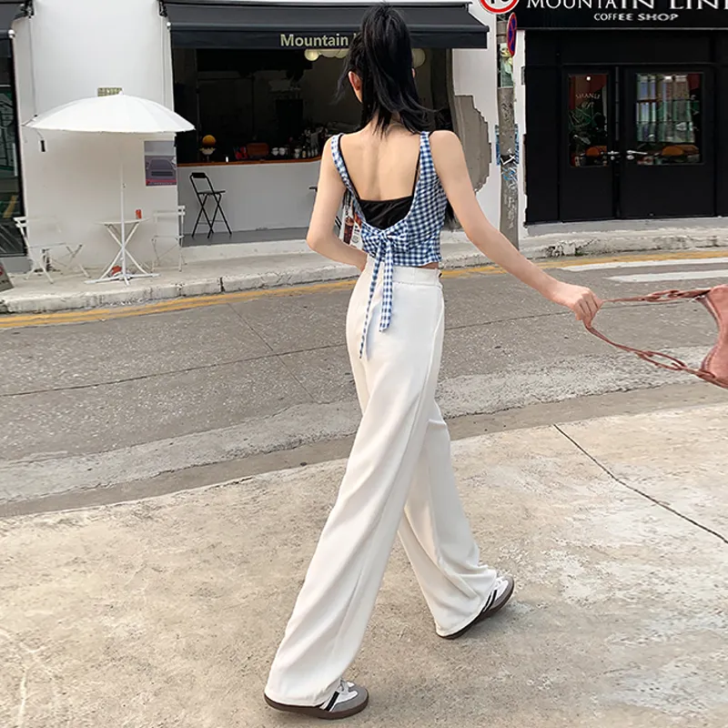 ZAZN Casual Pants Women's White-2