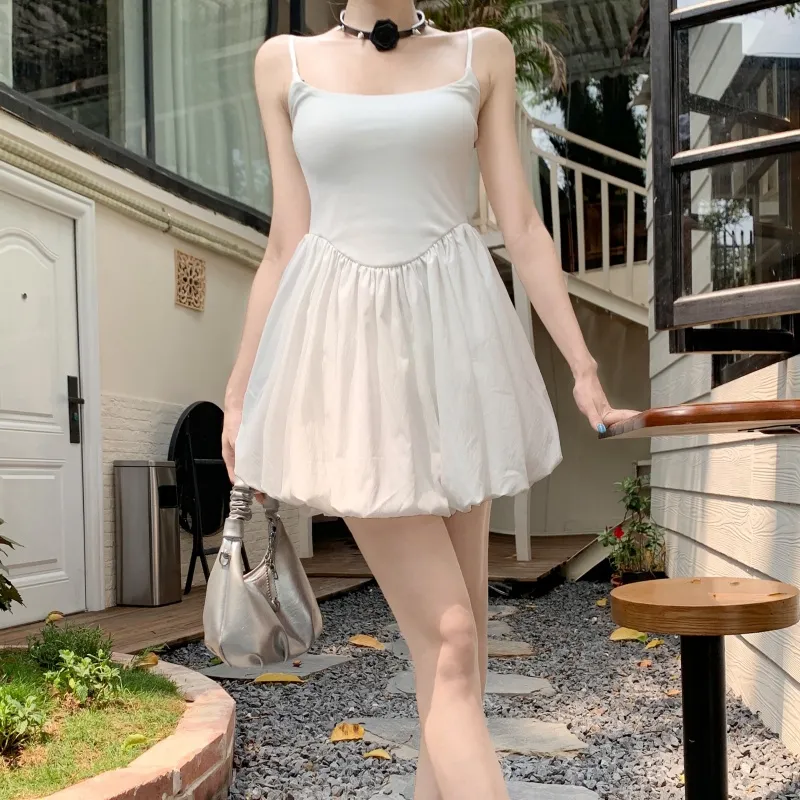 ZAZN Slip Dresses Women's White-5