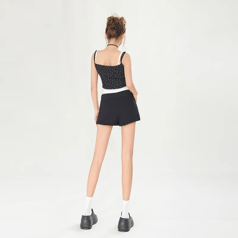 ZAZN Casual Shorts Women's Black-0