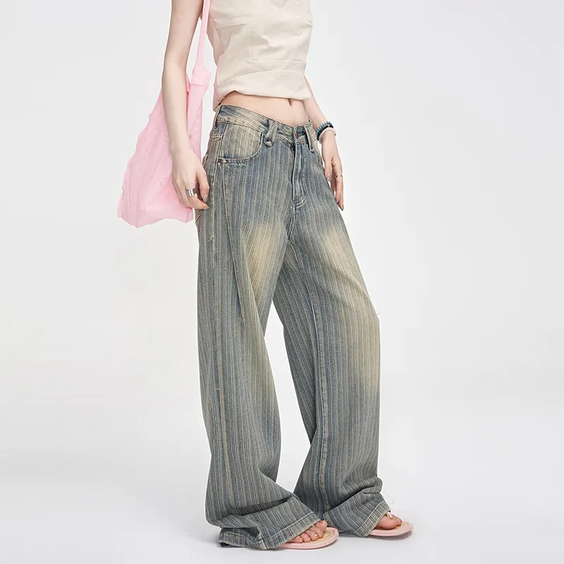 ZAZN Jeans Women's Stripes Blue-5