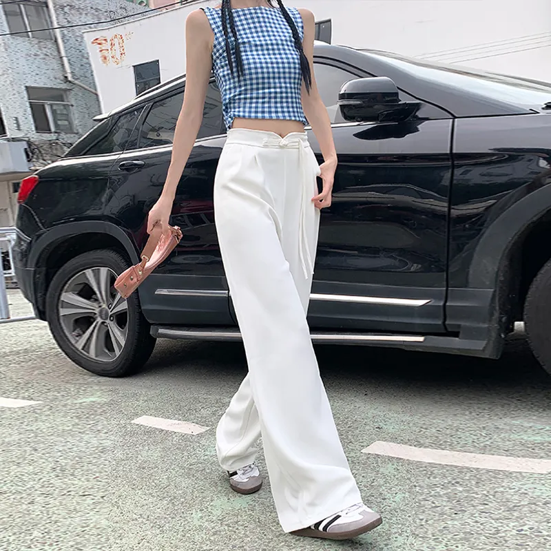 ZAZN Casual Pants Women's White-4