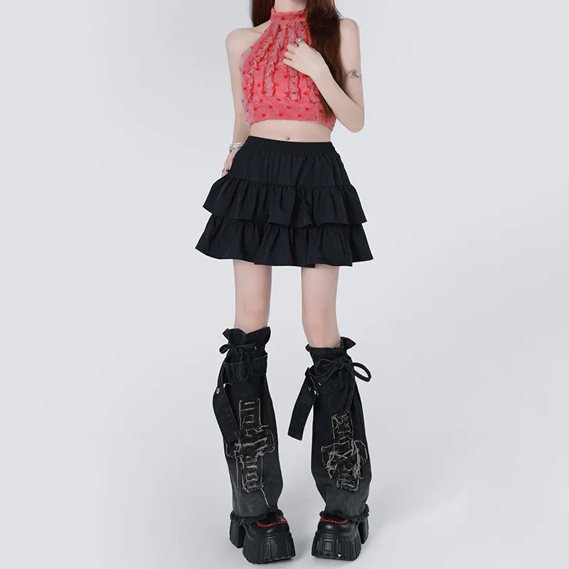 ZAZN Casual Short Skirts Women's Black-4